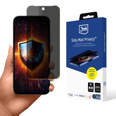 3MK TEMPERIRANO STAKLO ZA PRIVATNOST ZA GOOGLE PIXEL 9A ZAŠTITNO MAT ANTI-ODBLJESAK