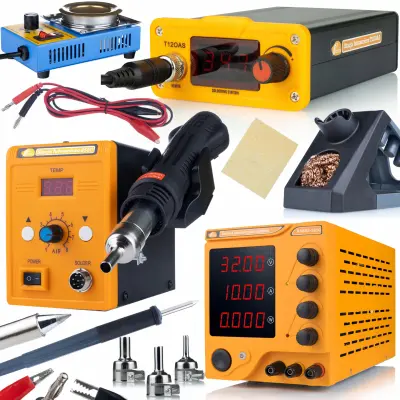 Set Alata Rosfix AmpRush RARES-3210 – 32V 10A | Lemilica T12, Vrući Zrak 858D, Lončić 160W