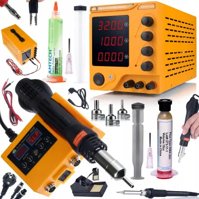 Set Za Napajanje i Lemilicu 2u1 RARES-3210 OH660 – 32V 10A | Vrući Zrak i 900M | Flux RMA-223 NC-559-ASM