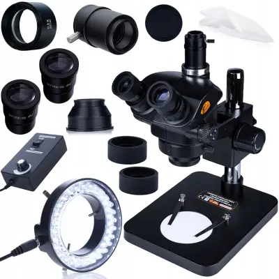Rosfix Capella Pro Trinokularni Mikroskop MSCP-T-PS1-B – Zum 7-45x | LED Osvjetljenje 56x | C-Mount 25 Mm