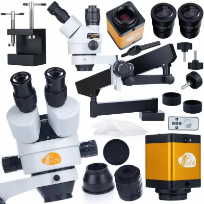 Neptune Pro MSNP-T-WDMS1 Trinokularni Stereo Mikroskop – 12MP Kamera | HDMI, TF, Zum 7x-45x