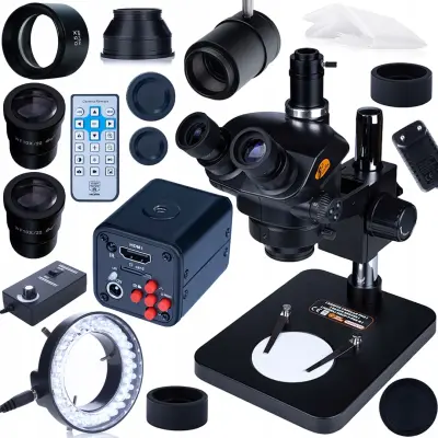 Rosfix Capella Pro Trinokularni Mikroskop MSCP-T-PS1-B – Zum 7-45x | Greenough Optika | C-Mount 25 Mm
