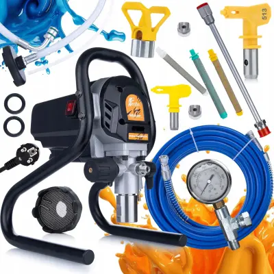 Bezzračni Raspršivač EcoFlow 1200 – 1,7L/Min, 1200W | Set: Mlaznica 513, Lance 30cm, Filtri 30/60/100 Mesh