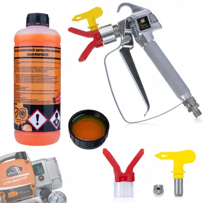 Set Za Bojanje Airless – Pištolj s Mlaznicom 517 i PaintPatron 3u1 | 1L, 248 Bara, Kompatibilan s Graco, Wagner