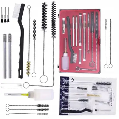 Set Alata Za Čišćenje Airless Raspršivača 24in1 + 17in1 – Mini Četke, Iglice, Metalna Četka | Praktično Kućište