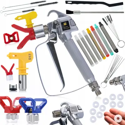 Set Alata Za Airless Rasprsivac – Pistolj, Mlaznica 517, Prstasti Filtar 30/60/70/100/200 Mesh | Kompatibilnost s Graco, Wagner, Titan
