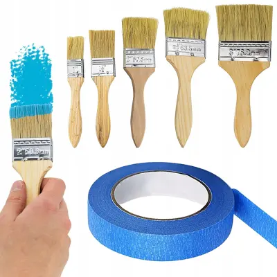 Set Kistova Za Bojanje + Plava Traka 40 Mm X 50 M – Sintetička Vlakna | Precizno Nanošenje