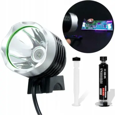 Set Soldermaska Crna 10ml Sa Tlačkom i UV Lampom – Zaštita PCB | Breza UV Stvrdnjavanje