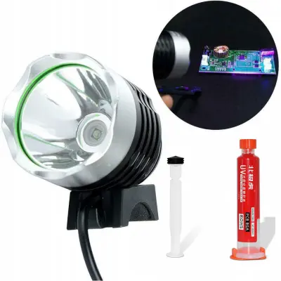 Set Soldermaska Crvena 10ml + UV Lampa – Precizna Aplikacija | Zaštita PCB, Brzo Utvrđivanje