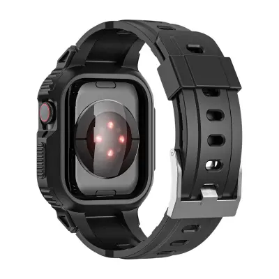 Remen za Apple Watch 41mm / 40mm / 38mm silikonski s otpornom maskom crni