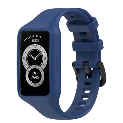 Remen za Huawei Band 7 / 6 Pro / 6 / Honor Band 6 meki silikon plavi