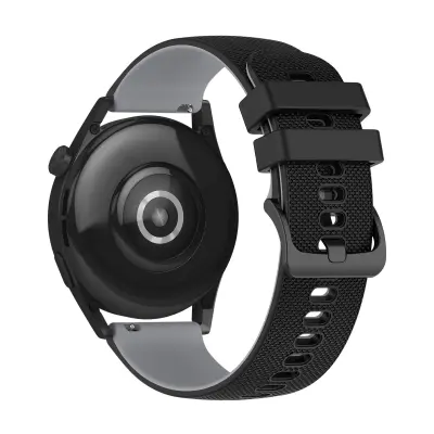 Remen za Huawei Watch GT3 46mm silikonski dvobojni teksturirani crno / sivi