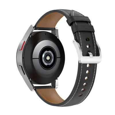 Kožni remen za Galaxy Watch 4 / Watch 3 41mm / Huawei Watch GT3 GT2 42mm crni