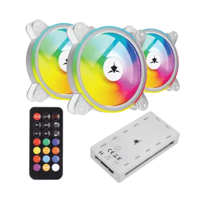 White Shark FAN GCF-S028-005 NEBULA-2 BIJELI ARGB KIT