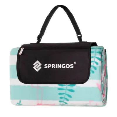 SPRINGOS Piknik deka 200 x 200 cm Flamingos, Outdoor deka Prekrivač za auto Ručnik za plažu Prostirka za sjedalo.