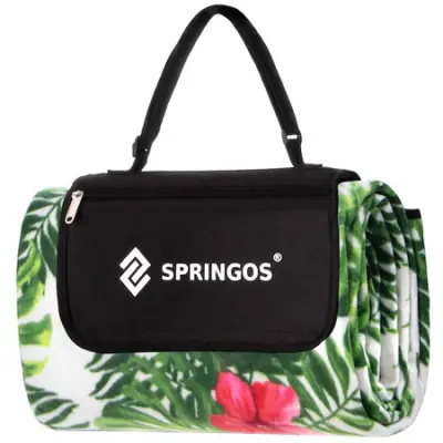 SPRINGOS Deka za piknik 200 x 200 cm Cvijeće hibiskusa, Vanjska deka Prekrivač za auto Ručnik za plažu Podloga za sjedalo.