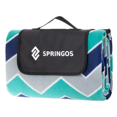 SPRINGOS Deka za piknik 220 x 180 cm Zig-zag, Outdoor deka Prekrivač za auto Ručnik za plažu Podloga za sjedalo.