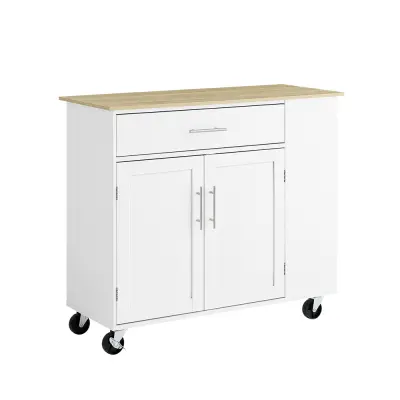 Kuhinjski otok SoBuy Funkcionalni dizajn Elegantan izgled Bijela 120x60x90cm FKW133-WN