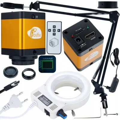 Set Za Digitalnu Mikroskopiju ODM-180X 50mm – 32xLED Osvjetljivač + PEGASUS Pro 12MP Kamera | HDMI, MicroSD