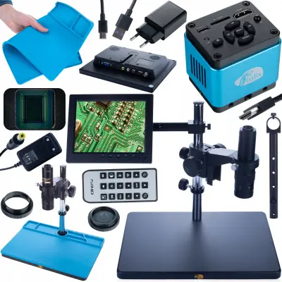 Rosfix Earth Pro MCEP-0.5X Mikroskopski Set – 8,29MP Kamera + Silikonski Pod | HDMI/USB-C, Zavjesa 8"