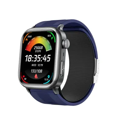 Pametni sat s pumpom za zrak za mjerenje krvnog tlaka i EKG-om - Praćenje zdravlja i Bluetooth pozivi Plava