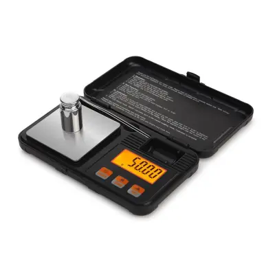 Digitalna miligramska vaga visoke preciznosti 50g/0.001g Crna