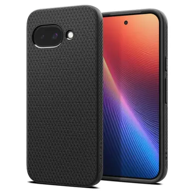 SPIGEN LIQUID AIR OVOJNICA ZA GOOGLE PIXEL 9A MAT CRNA FLEKSIBILNA