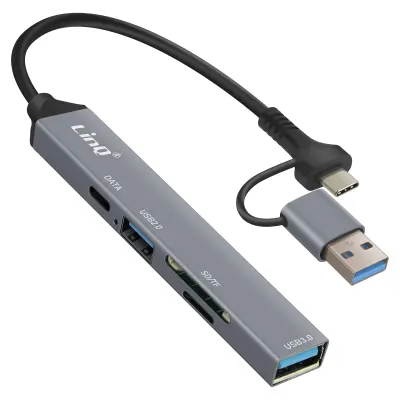USB-C i USB Hub s USB-C + USB 2.0 + 3.0 čitačem SD i TF kartica