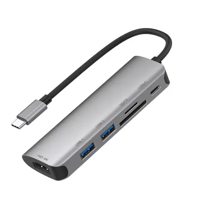 Hub 6u1 HDMI4K SD Micro-SD USB3.0 USB-C na USB Type-C