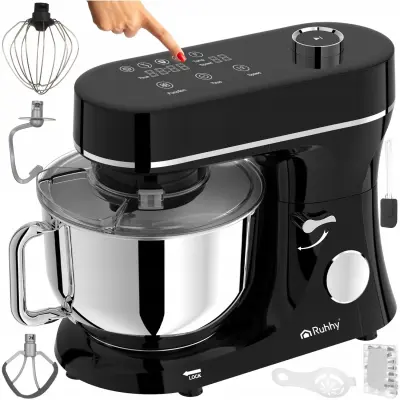 Robotski mikser s dodirnim zaslonom LCD 6L s grijanom posudom crne boje 2300W