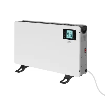Električni konvektorski grijač od 2000 W s LCD zaslonom + daljinski upravljač, bijeli