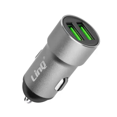 Punjač za auto s dvostrukim USB izlazom 12W