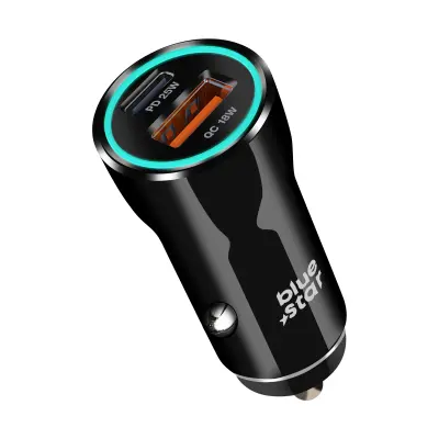 Punjač za auto 25W USB i USB C Power Delivery + USB C kabel 60W