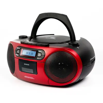 AIWA prijenosni radio CD/MP3/USB/BT/kasetofon - Boombox s FM PLL BBTC-550RD