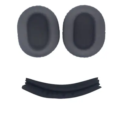 Set zamjenskih jastučića za uši + traka za glavu kompatibilan sa Sony WH-CH710N/CH720N (Set od 3 komada) Crna