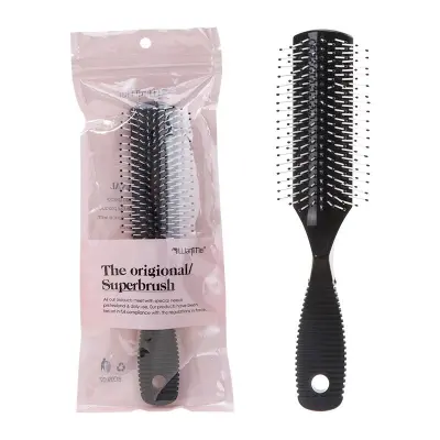 Home Massage Styling Vent Brush - Crna velika četka za kosu za raščešljavanje i masažu vlasišta Crna