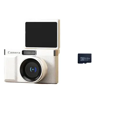 Retro digitalni fotoaparat visoke rezolucije s dvostrukim objektivom i TF karticom od 32 GB Bijela