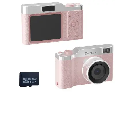 Kompaktni digitalni fotoaparat s 5x optičkim zumom i TF karticom od 32 GB - Snimite uspomene u pokretu Ružičasta