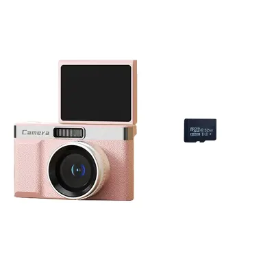 Retro digitalni fotoaparat visoke rezolucije s dvostrukim objektivom i TF karticom od 32 GB Ružičasta