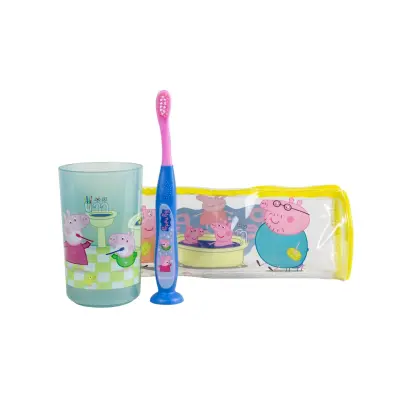 Brosica za zube + Čaša + Torbica - Set za djecu - Peppa Pig
