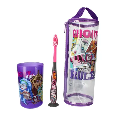Zubna četkica + Čaša + Etui - Set za djecu - Monster High