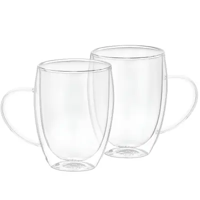 Set od 2 čaše s ručkom od 350 ml od čvrstog borosilikatnog stakla