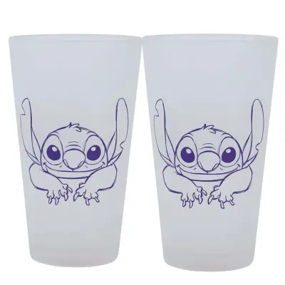 Set 2 čaše 490ml Stitch s dekorom od leda u kutiji