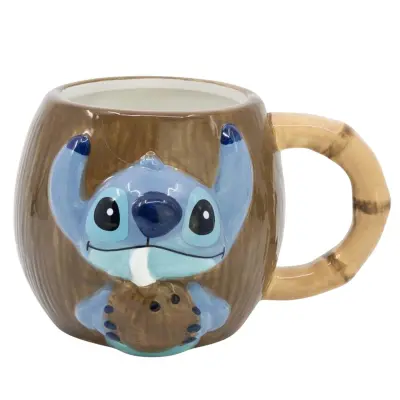 Šalica 325ml 3D Stitch Efekt Kokosova Orah Kolekcija Kokos