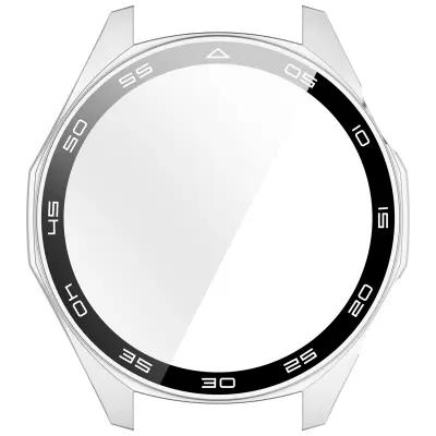 Srebrna PC+Kaljeno staklo Integrirana futrola s ljestvicom Kompatibilna s Huawei Watch GT6 46mm Srebrna
