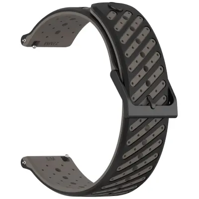 Silikonska narukvica za sat 22 mm s kutnim rupama Kompatibilna sa Suunto RACE2 i drugim satovima sa sučeljem od 22 mm Siva