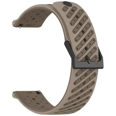 Silikonska narukvica za sat 22 mm s kutnim rupama Kompatibilna sa Suunto RACE2 i drugim satovima sa sučeljem od 22 mm Smeđa
