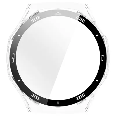 Integrirana futrola s vagom, kompatibilna s Huawei Watch GT6 Pro 46 mm - Prozirni PC + Kaljeni film Prozirna
