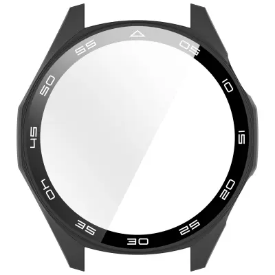 Huawei Watch GT6 41mm Zaštitna futrola s integriranim kaljenim staklom (Scale Edition) Crna