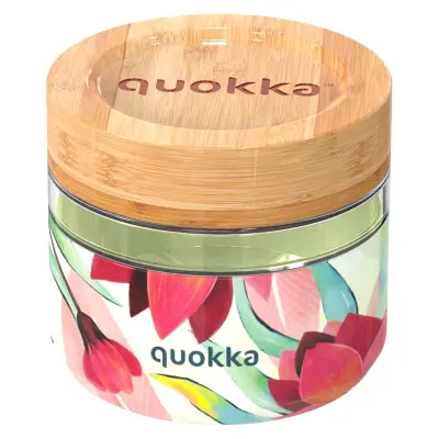 Posuda za hranu od 820 ml s dekoracijom Spring i bambusovim poklopcem